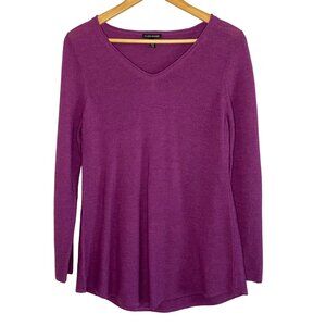 Eileen Fisher Purple V-Neck Sweater, Medium, EUC.